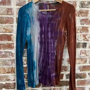 XCVI tie dye long sleeve top